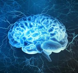 Grafika 3D symbolicznie obrazująca elektryczną aktywność ludzkiego mózgu.